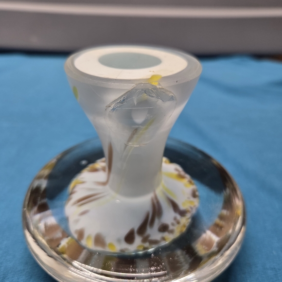 3" Hand Blown Glass Mushroom Paperweight or Table Decor - Picture 6 of 10